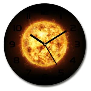 Skleněné nástěnné hodiny kulaté Slunce pl_zso_30_c-f_80685077