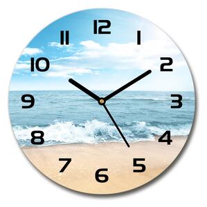 Skleněné nástěnné hodiny kulaté Pláž pl_zso_30_c-f_82558559