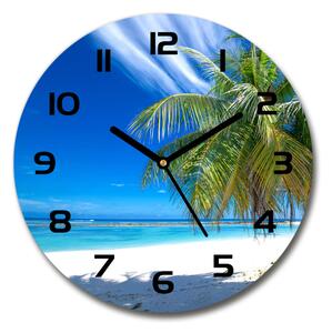 Skleněné hodiny kulaté Tropická pláž pl_zso_30_c-f_82585815