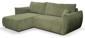 Rohová sedací souprava Alondra (olivová) (L). Akce -25%