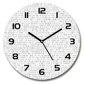 Skleněné hodiny na stěnu Binární kod pl_zso_30_c-f_83956134