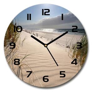 Skleněné hodiny kulaté Mřežino pláž pl_zso_30_c-f_84989686