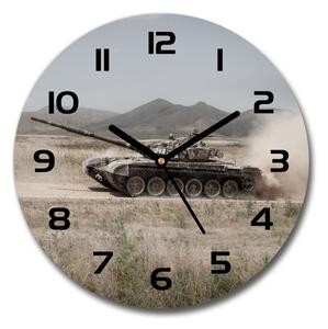Skleněné hodiny kulaté Tank na poušti pl_zso_30_c-f_85502732