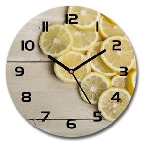Skleněné hodiny kulaté Citrony strom pl_zso_30_c-f_86429623