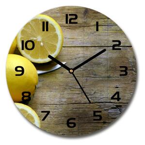 Skleněné hodiny na stěnu Citrony na stromě pl_zso_30_c-f_88521131