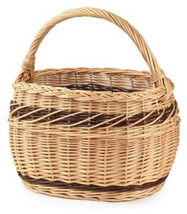 Nákupní koš proutěný Dekle IV. š.37 x hl.27 x v.25/41(cm)