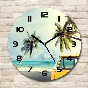 Skleněné hodiny na stěnu Dodávka pláž pl_zso_30_c-f_90194725
