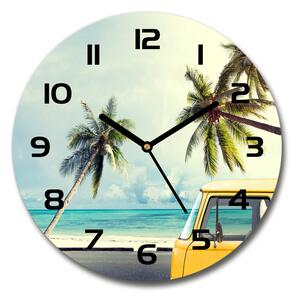 Skleněné hodiny na stěnu Dodávka pláž pl_zso_30_c-f_90194725
