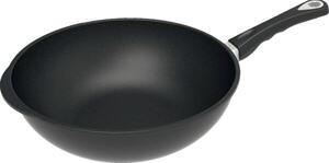 Litinová pánev wok AMT Gastroguss 32 cm, vhodná na indukci