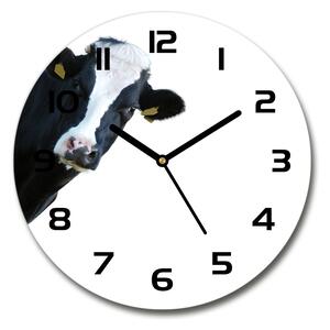 Skleněné nástěnné hodiny kulaté Kráva pl_zso_30_c-f_91962893