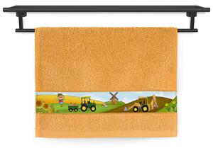 Dětský ručník Veba RUJANA tisk Malý farmář oranžová Velikost: 30x50 cm