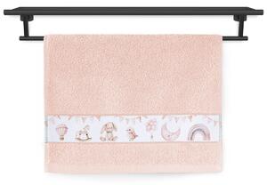 Dětský ručník Veba RUJANA tisk Svět hraček - Pohádkové dobrodružství světlá lososová Velikost: 30x50 cm