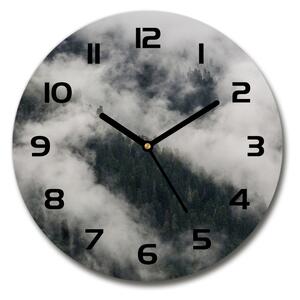 Skleněné hodiny na stěnu Mlha nad lesem pl_zso_30_c-f_92103415