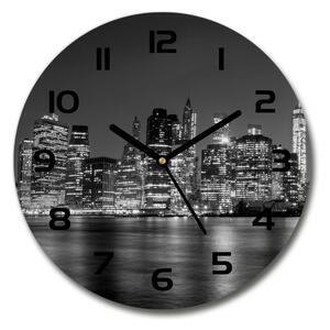 Skleněné hodiny kulaté Manhattan noc pl_zso_30_c-f_92771254