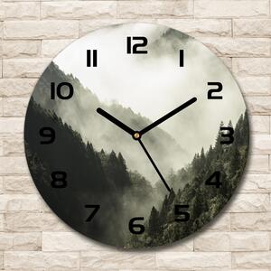 Skleněné hodiny na stěnu Mlha nad lesem pl_zso_30_c-f_98626353