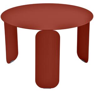 Zemitě červený kovový zahradní konferenční stolek Fermob Bebop 60 cm