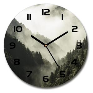 Skleněné hodiny na stěnu Mlha nad lesem pl_zso_30_c-f_98626353