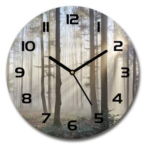 Skleněné hodiny na stěnu Mlha v lese pl_zso_30_c-f_98968412