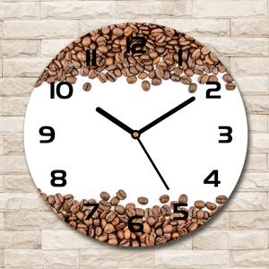 Skleněné hodiny kulaté Zrnka kávy pl_zso_30_c-f_98900337