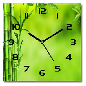 Skleněné nástěnné hodiny čtverec Bambus pl_zsk_30x30_c-f_101574587