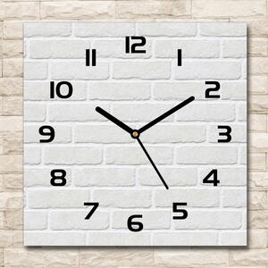 Skleněné hodiny čtverec Zděná zeď pl_zsk_30x30_c-f_104035342