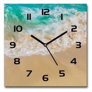 Skleněné hodiny čtverec Pláž a moře pl_zsk_30x30_c-f_104660725