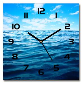 Skleněné hodiny čtverec Mořská voda pl_zsk_30x30_c-f_104561146