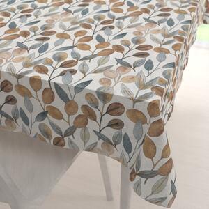 Biante Velký dekorační obdélníkový ubrus Porto PRT-009 Modro-hnědé listy na režném 180x220 cm