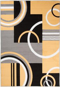 Makro Abra Kusový koberec moderní MAYA Z897A žlutý šedý Rozměr: 200x200 cm