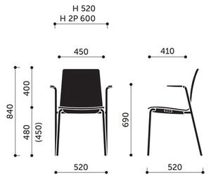 ProfiM - Židle COM K12H přírodní dýha