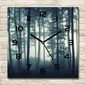Skleněné hodiny čtverec Mlha v lese pl_zsk_30x30_c-f_106280644