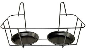 ZÁVĚSNÝ DRŽÁK NA KVĚTINÁČ SIMPLY DOUBLE 34X19 CM ČERNÁ
