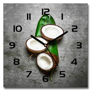 Skleněné hodiny čtverec Půlky kokosů pl_zsk_30x30_c-f_120962660