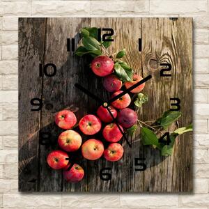 Skleněné hodiny čtverec Jablka na stole pl_zsk_30x30_c-f_121264819