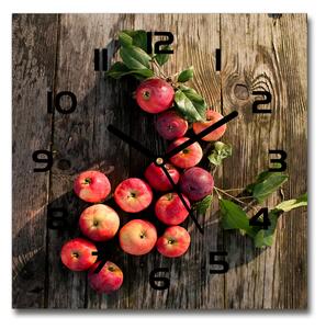 Skleněné hodiny čtverec Jablka na stole pl_zsk_30x30_c-f_121264819