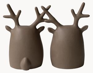 Sada vánočních dekorací z keramiky Deer Twins, 2 díly