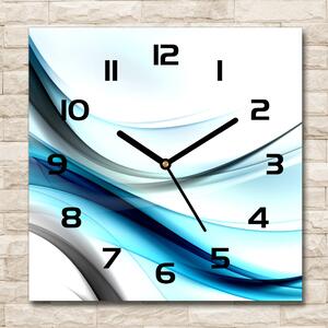 Skleněné hodiny na stěnu Abstrakce vlna pl_zsk_30x30_c-f_122967418