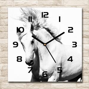 Skleněné hodiny čtverec Bílý kůň pl_zsk_30x30_c-f_14270832