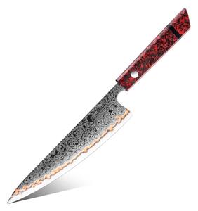 Gyuto japonský nůž 55 vrstev měděné damaškové oceli SaKuRo 20,7 cm