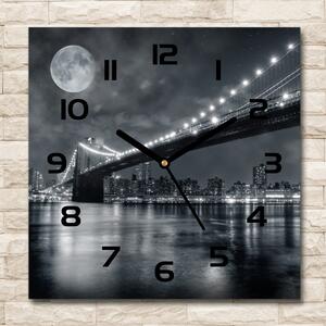 Skleněné hodiny čtverec Brooklynský most pl_zsk_30x30_c-f_15676398