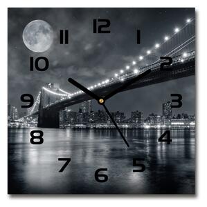 Skleněné hodiny čtverec Brooklynský most pl_zsk_30x30_c-f_15676398