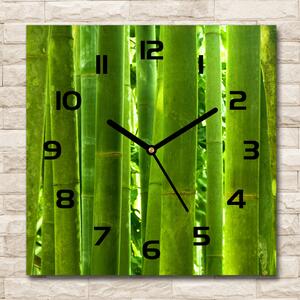 Skleněné nástěnné hodiny čtverec Bambus pl_zsk_30x30_c-f_17587007