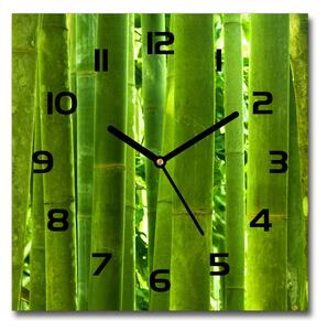 Skleněné nástěnné hodiny čtverec Bambus pl_zsk_30x30_c-f_17587007