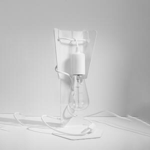 Stolní lampa Arby, bílé tělo svítidla