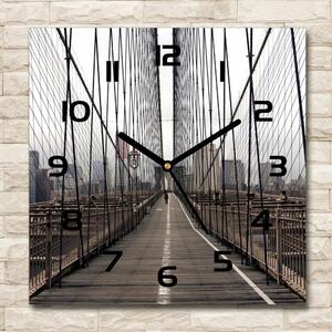 Skleněné hodiny čtverec Brooklynský most pl_zsk_30x30_c-f_24812504