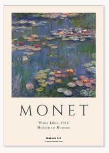 Plakát Claude Monet x PSTR Studio - Waterlillies