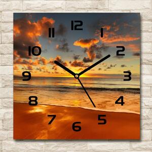 Skleněné hodiny čtverec Australská pláž pl_zsk_30x30_c-f_40275478