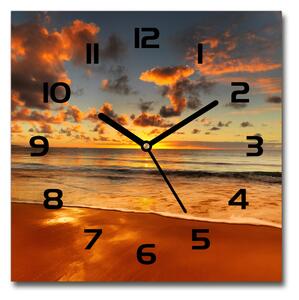 Skleněné hodiny čtverec Australská pláž pl_zsk_30x30_c-f_40275478