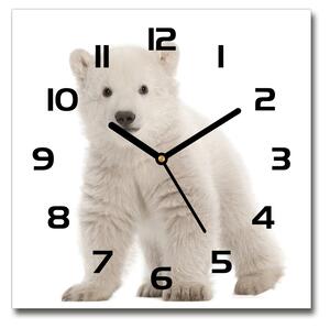 Skleněné hodiny čtverec Polární medvídek pl_zsk_30x30_c-f_42045391