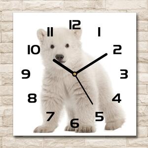 Skleněné hodiny čtverec Polární medvídek pl_zsk_30x30_c-f_42045391